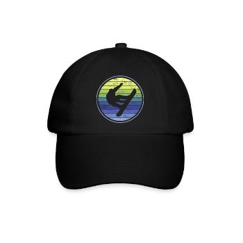 Snowboard Snowboarder - Baseballkappe - Schwarz/Schwarz - Vorne
