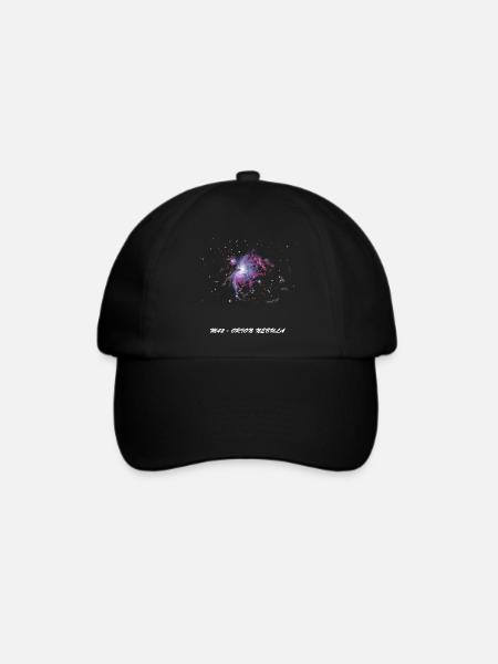 M42 - Orionnebel - Baseballkappe - Schwarz/Schwarz