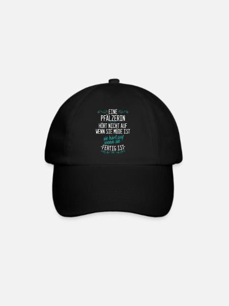 Pfalz Pfälzer Rheinlandpfalz Heimat Spruch - Baseballkappe - Schwarz/Schwarz