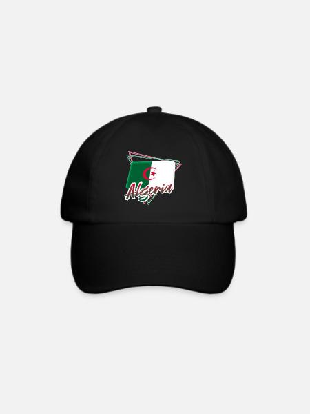 Algerien - Baseballkappe - Schwarz/Schwarz