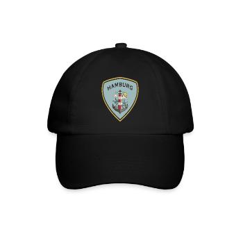 Hamburg Wappen Design - Baseballkappe - Schwarz/Schwarz - Vorne