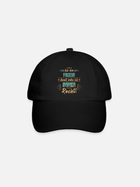 Friseur Friseurin Frisör Arbeit Beruf Spruch - Baseballkappe - Schwarz/Schwarz