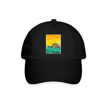 Guyana Amazonas Nationalpark WPA Poster Art Deco - Baseballkappe - Schwarz/Schwarz - Vorne