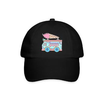 Kids Eiscreme - Baseballkappe - Schwarz/Schwarz - Vorne