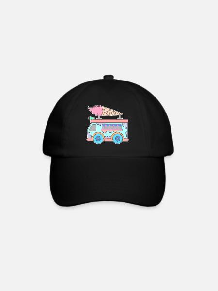Kids Eiscreme - Baseballkappe - Schwarz/Schwarz