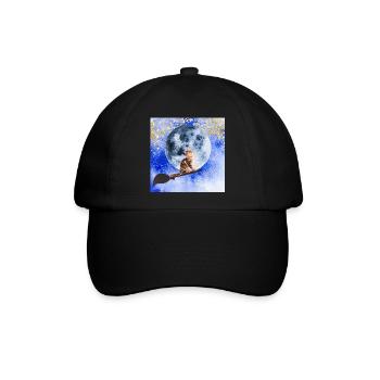 Cat wizard - Baseballkappe - Schwarz/Schwarz - Vorne