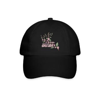 Kirschblüte Blüte Bunt - Baseballkappe - Schwarz/Schwarz - Vorne
