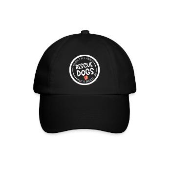 Rettungshund Suchhund Diensthund Pfote - Baseballkappe - Schwarz/Schwarz - Vorne