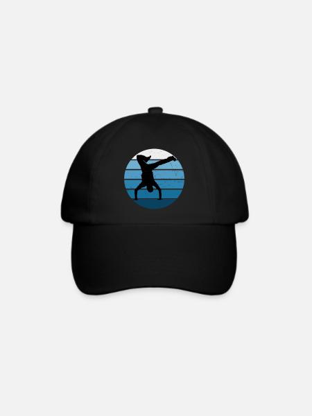 Bgirl Herren Bboy Hiphop Hip Hop Break Dance - Baseballkappe - Schwarz/Schwarz