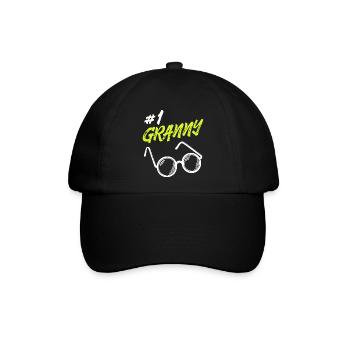 Statement Seniorin Brille Beste Omi Oma Großmutter - Baseballkappe - Schwarz/Schwarz - Vorne