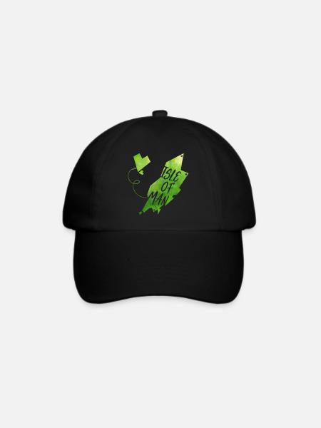 Isle of Man - Baseballkappe - Schwarz/Schwarz
