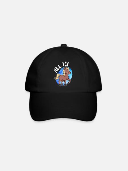 Islandponys Pony Statement Islandpferde Pferdenarr - Baseballkappe - Schwarz/Schwarz