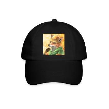 Gartenfuchs - Baseballkappe - Schwarz/Schwarz - Vorne