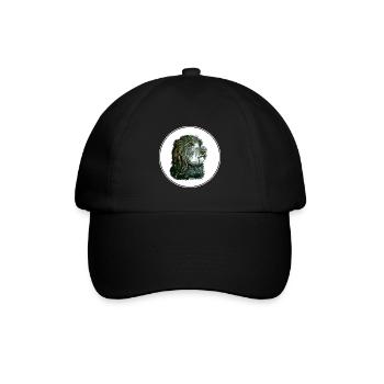 Katalanischer Schäferhund Aquarell Illustration - Baseballkappe - Schwarz/Schwarz - Vorne