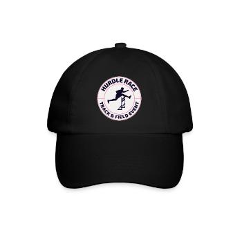 Hürden Hürdenlauf Hürdenläufer Läufer Athleten - Baseballkappe - Schwarz/Schwarz - Vorne