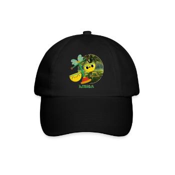 Kawaii Waage Sternzeichen Illustration - Baseballkappe - Schwarz/Schwarz - Vorne