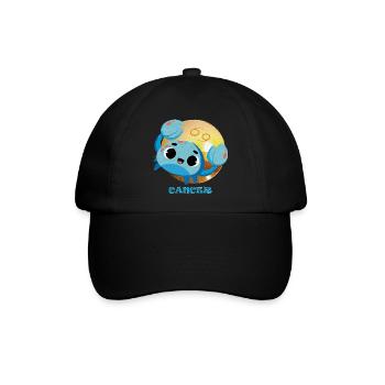 Kawaii-Krebs - Baseballkappe - Schwarz/Schwarz - Vorne