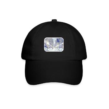 Quebec Kanada Aquarell Skizze gezeichnete Illustration - Baseballkappe - Schwarz/Schwarz - Vorne