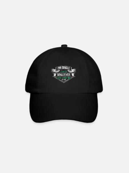 Single Partnerschaft Geschenk - Baseballkappe - Schwarz/Schwarz