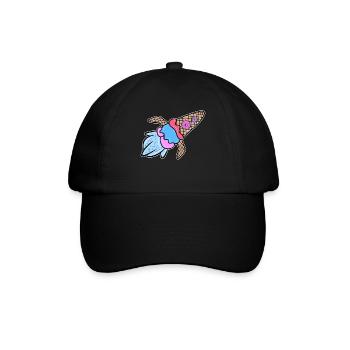 Eis Donut Lecker Nachspeise Süßigkeiten Naschen - Baseballkappe - Schwarz/Schwarz - Vorne