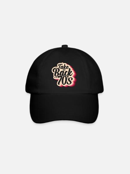 Nimm mich zurück in die 70er Jahre - Baseballkappe - Schwarz/Schwarz