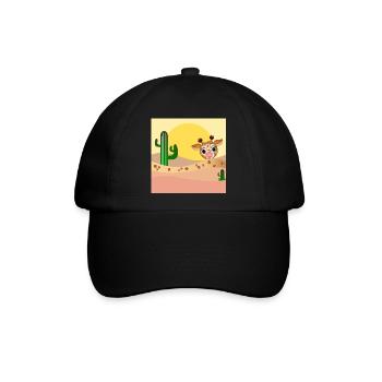 GIRAFFE WÜSTE - Baseballkappe - Schwarz/Schwarz - Vorne