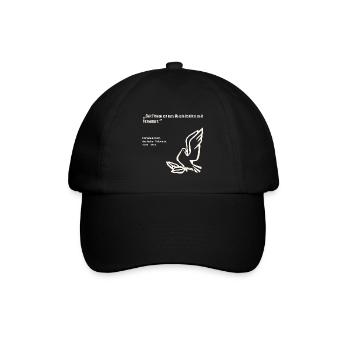 Zitat deutscher Philosoph Frieden - Baseballkappe - Schwarz/Schwarz - Vorne