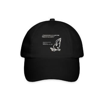 Zitat deutscher Politiker Frieden - Baseballkappe - Schwarz/Schwarz - Vorne