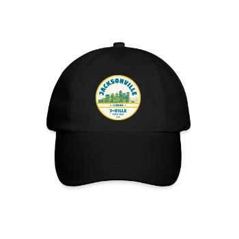 Jacksonville Skyline Crest - Baseballkappe - Schwarz/Schwarz - Vorne