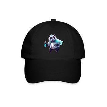 Panda-Wissenschaftler - Baseballkappe - Schwarz/Schwarz - Vorne