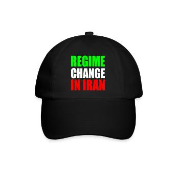 Regime change in iran - Baseballkappe - Schwarz/Schwarz - Vorne