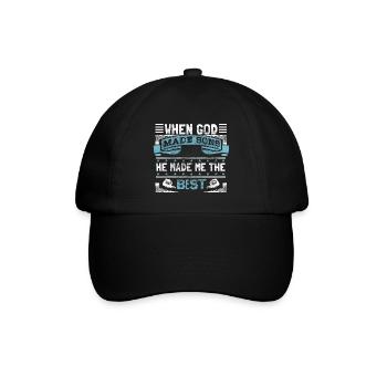 Bester Sohn Vater Geschenk - Baseballkappe - Schwarz/Schwarz - Vorne