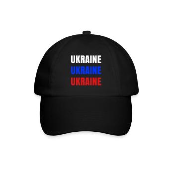 Ukraine Russian Flag - Baseballkappe - Schwarz/Schwarz - Vorne