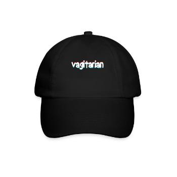 Tolles Vagitarian Funny Adult Humor Shirt für - Baseballkappe - Schwarz/Schwarz - Vorne