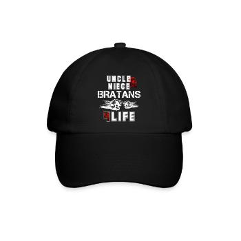 Onkel und Nichte Bratans fürs Leben Geschenk - Baseballkappe - Schwarz/Schwarz - Vorne