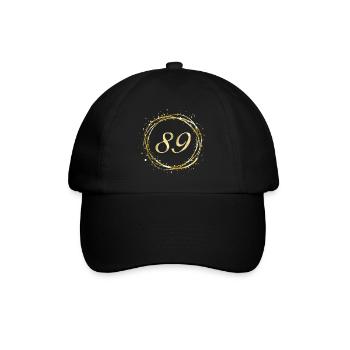 89 - Baseballkappe - Schwarz/Schwarz - Vorne