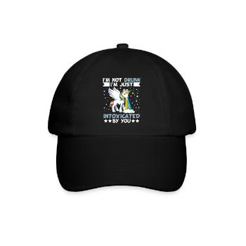 Magische mythische Wolken Trunkenbold Bier Regenbogen Top - Baseballkappe - Schwarz/Schwarz - Vorne