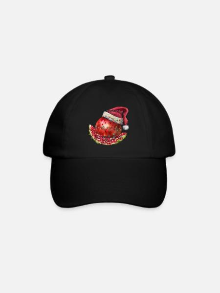 Christmas Granatapfel - Baseballkappe - Schwarz/Schwarz