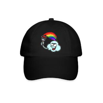 Lustig Lgbt Homo Regenbogen Bisexuell Transgender - Baseballkappe - Schwarz/Schwarz - Vorne