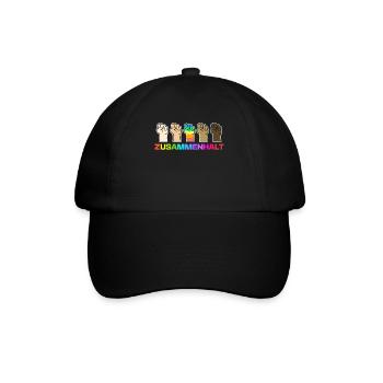 Lgbt Menschenrechte Transgender Regenbogen Spruch - Baseballkappe - Schwarz/Schwarz - Vorne