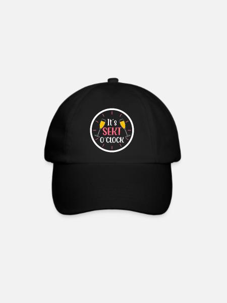 It s Sekt o clock - Baseballkappe - Schwarz/Schwarz