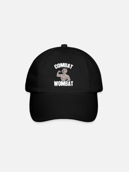 Kampf Wombat Taekwondo Feline Feral Miau Haustier - Baseballkappe - Schwarz/Schwarz