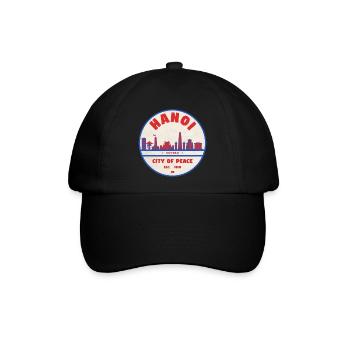 Hanoi City of Peace Badge Stadtlandschaft - Baseballkappe - Schwarz/Schwarz - Vorne