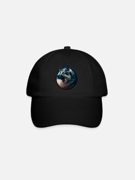 Schäferhund Astronaut - Baseballkappe - Schwarz/Schwarz