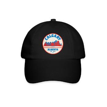 Calgary Skyline Vintage - Baseballkappe - Schwarz/Schwarz - Vorne