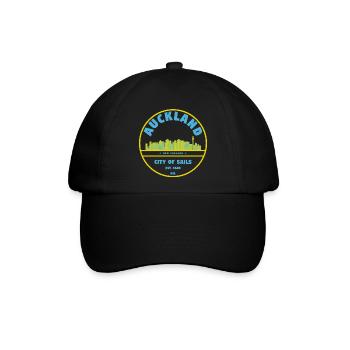 Auckland City of Sails Skyline - Baseballkappe - Schwarz/Schwarz - Vorne