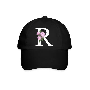 R - Baseballkappe - Schwarz/Schwarz - Vorne