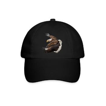 Seeadler leben in Europa, Asien und Nordamerika - Baseballkappe - Schwarz/Schwarz - Vorne
