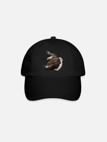 Seeadler leben in Europa, Asien und Nordamerika - Baseballkappe - Schwarz/Schwarz