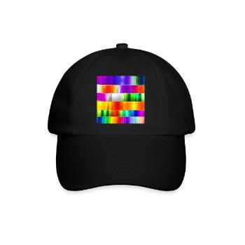 Mischung aus verrückten horizontalen Farben Farben - Baseballkappe - Schwarz/Schwarz - Vorne